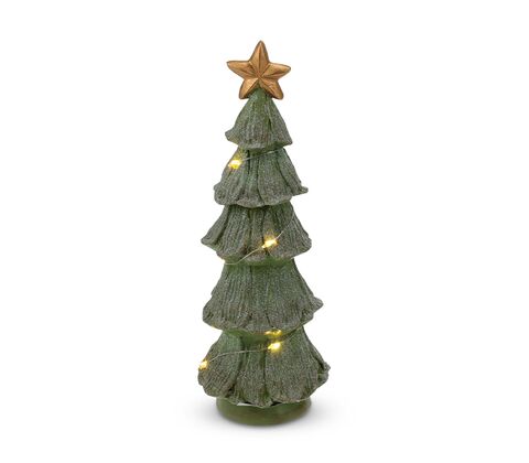 Juletræ med LED - 3 assorterede design H 21 cm