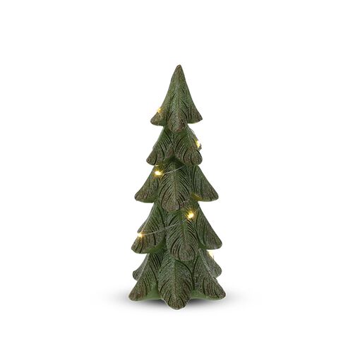 Juletræ med LED - 3 assorterede design H 21 cm