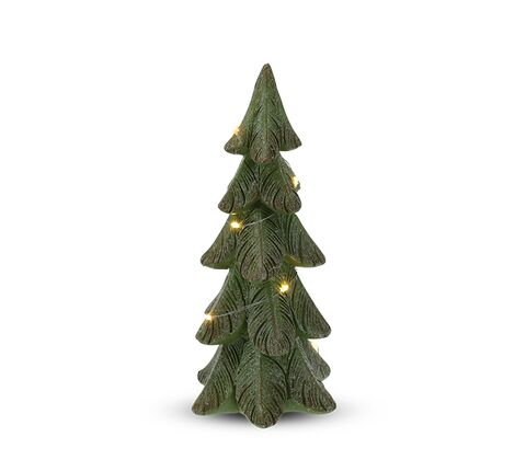Juletræ med LED - 3 assorterede design H 21 cm