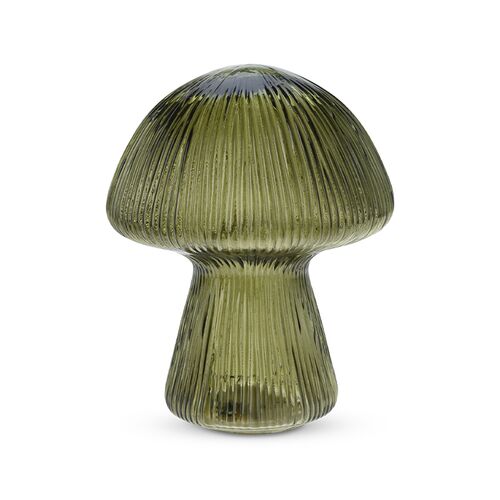 Svampe lampe med 15 LED lys grøn