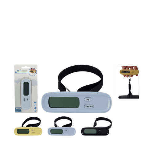 Digital kuffertvægt assorterede farver 50 kg