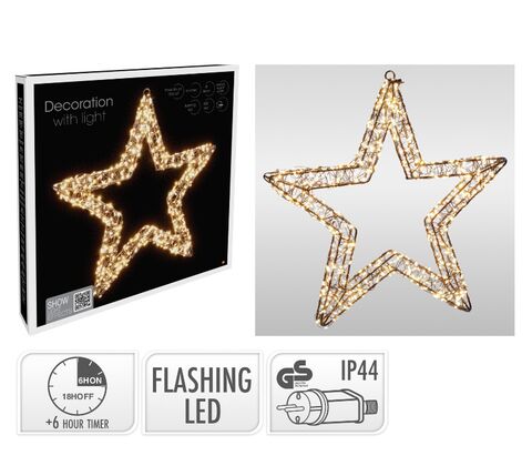 Lysstjerne med 800 LED 36 x 36 cm