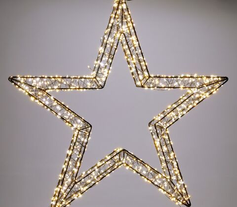Lysstjerne med 1200 LED 56 x 56 cm 