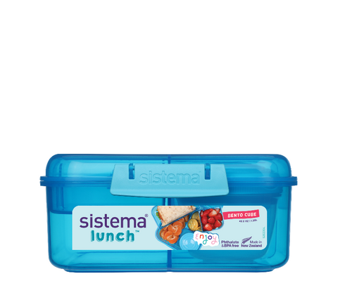 Sistema Bento Cube madkasse blå 1,25 liter