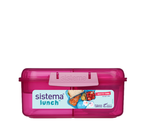 Sistema Bento Cube madkasse pink 1,25 liter
